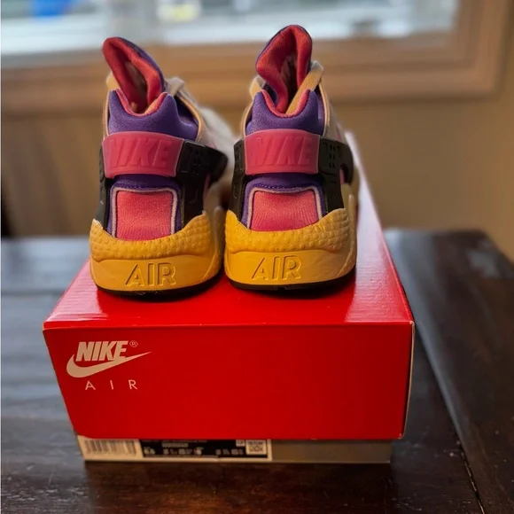 Nike womens Sneakers in Cream, Purple, and Yellow - Picture 2 of 5